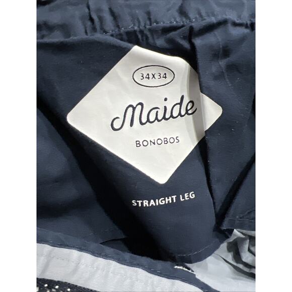 Bonobos Maide Golf Pants Poly Straight Leg Flat Front Gray/Blue Mens Size 34x34 - Picture 11 of 12